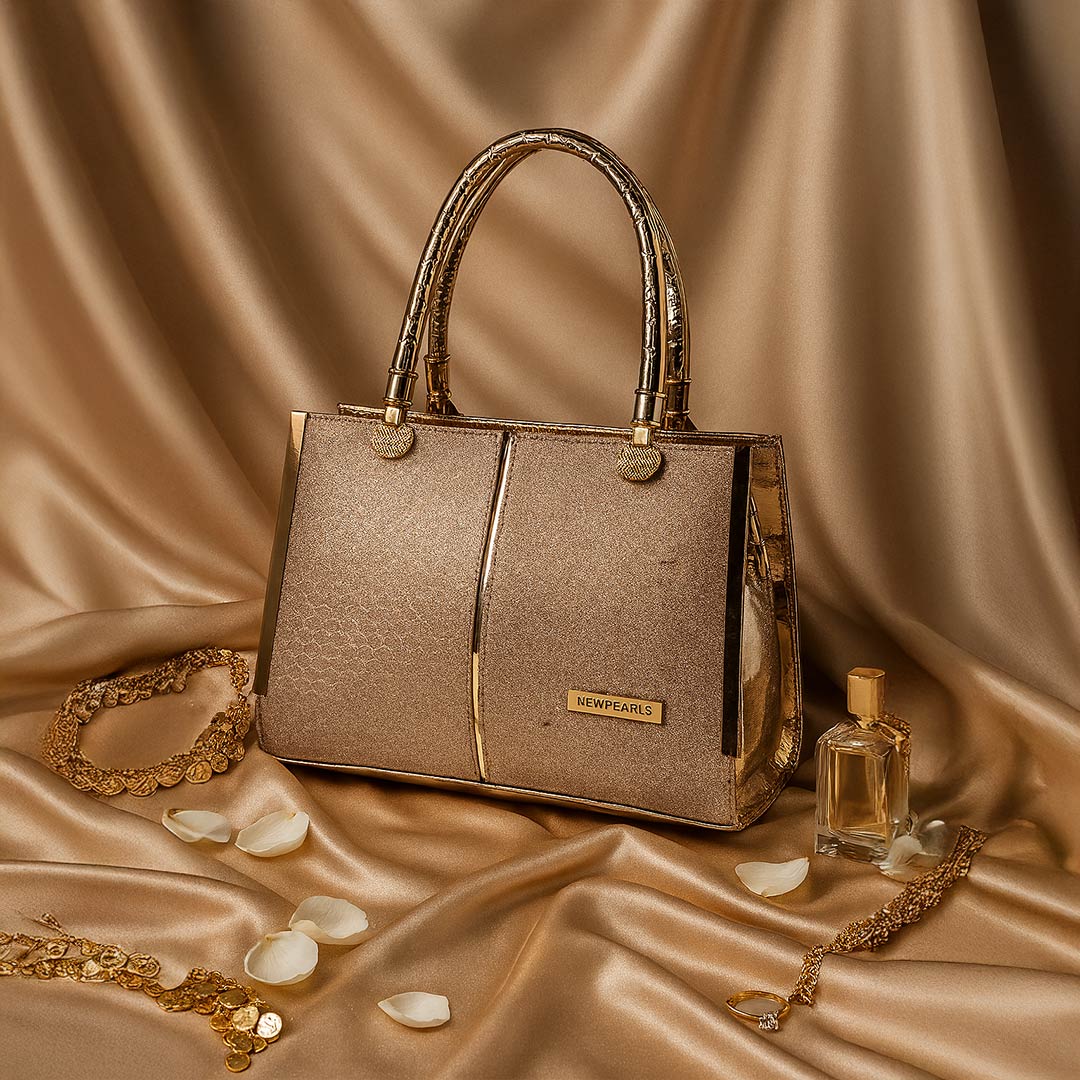 Luxury Golden Handbag for Women – Premium Designer Shoulder & Tote Bag | Love Craft Gifts