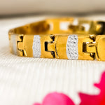 Dual-Tone Gold & Silver Personalized Bracelet | Love Craft Gifts
