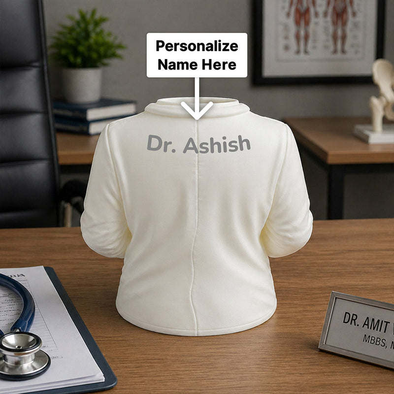 Personalized Medical Student Doctor Coat Pen Stand with Custom Name – Premium Desk Organizer Gift for MBBS Students (Standard Gift Size) | Love Craft Gifts™