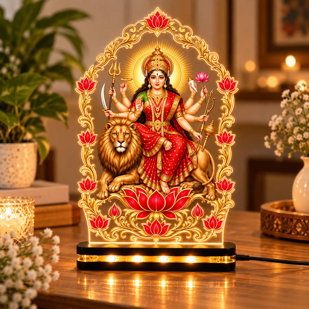 Maa Durga Lotus Lamp | Love Craft Gifts™