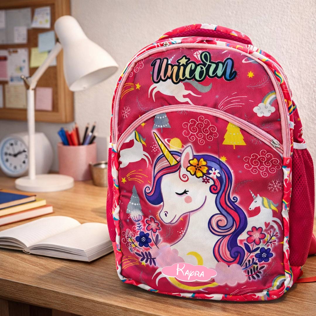 Personalized Unicorn School Backpack for Girls – Custom Name Kids Bag | Love Craft Gifts