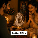 Lord Shiva LED Acrylic Lamp – Mahadev Spiritual Night Light for Home Temple, Puja Room Decor & Religious Gift | LoveCraftGifts™