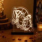 Shiv Parvati LED Car Dashboard Lamp – Premium Acrylic Mahadev Parvati Dashboard Light for Car Interior, Home Temple Decor & Spiritual Gift | LoveCraftGifts™