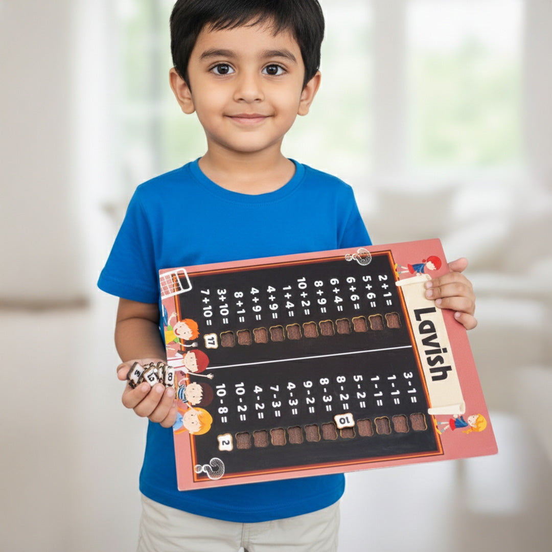 My First Maths Board – Addition & Subtraction Practice Learning Board (10×11″) | Love Craft Gifts