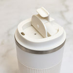 Personalized White Travel Coffee Tumbler with Spill-Proof Lid – Custom Name Printed | Love Craft Gifts