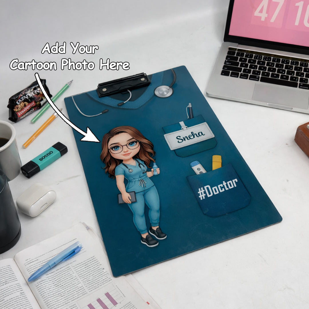Medical Exam Board – Customized Doctor Cartoon Clipboard | Love Craft Gifts