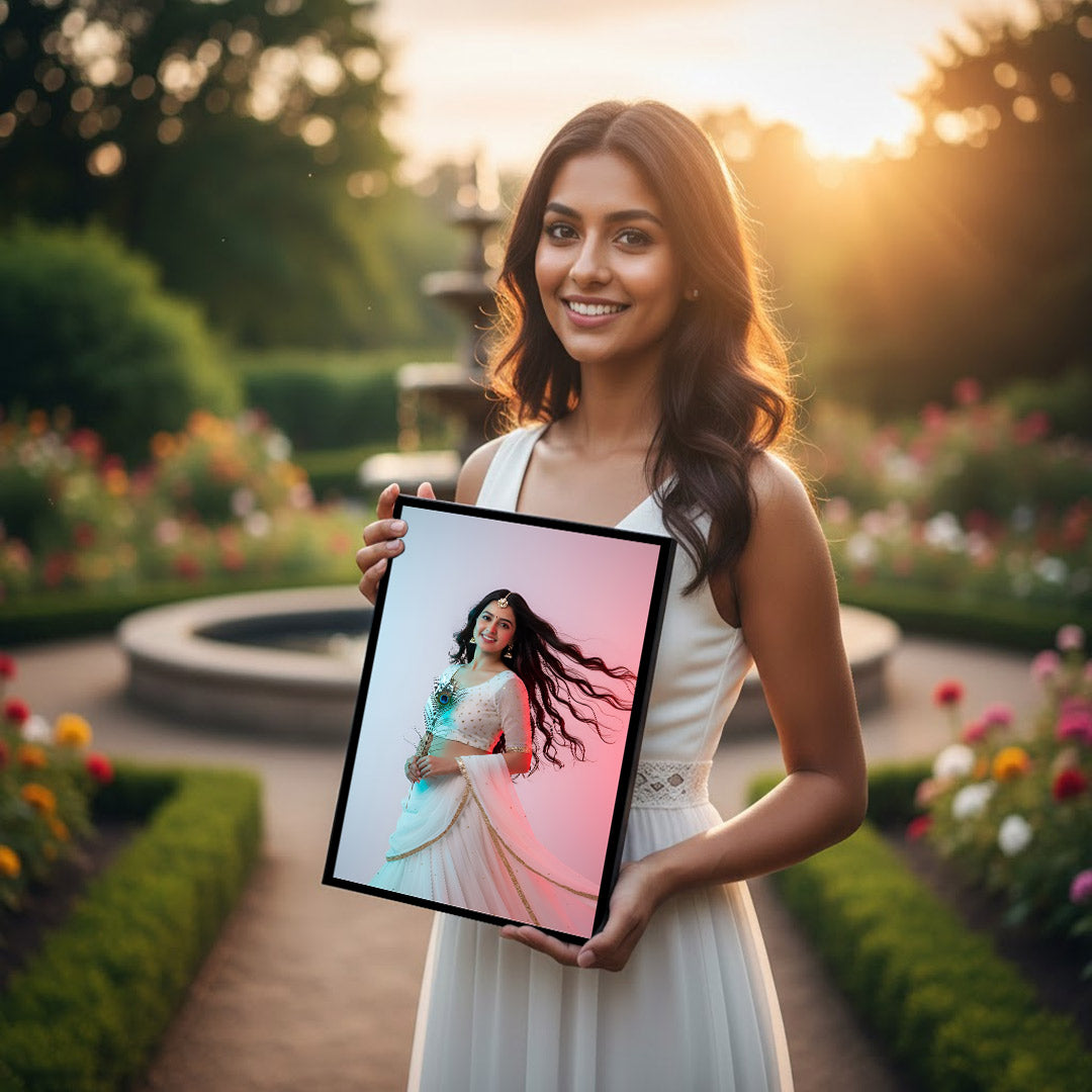 Radha & Sakhi Design Wall Frame – Multiple Sizes Available | Love Craft Gifts