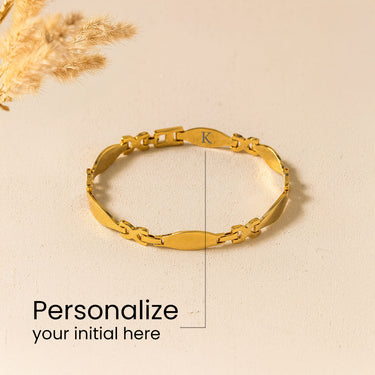 Personalized Golden Chain Bracelet for Men | Love Craft Gifts