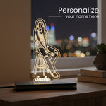 Personalized Name Acrylic LED Lamp (4 × 6 Inch) | Love Craft Gifts