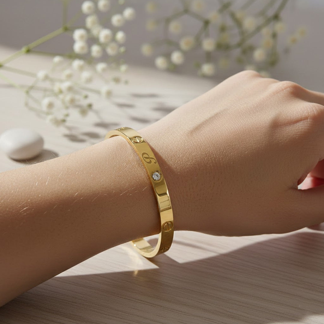 Personalized Initial Gold Bracelet for Women | Love Craft Gifts