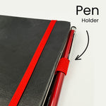 Personalized A5 PVC Hardcover Notebook with Custom Name | Elastic Closure Executive Journal Diary for Office, Study & Corporate Gifting | Love Craft Gifts™