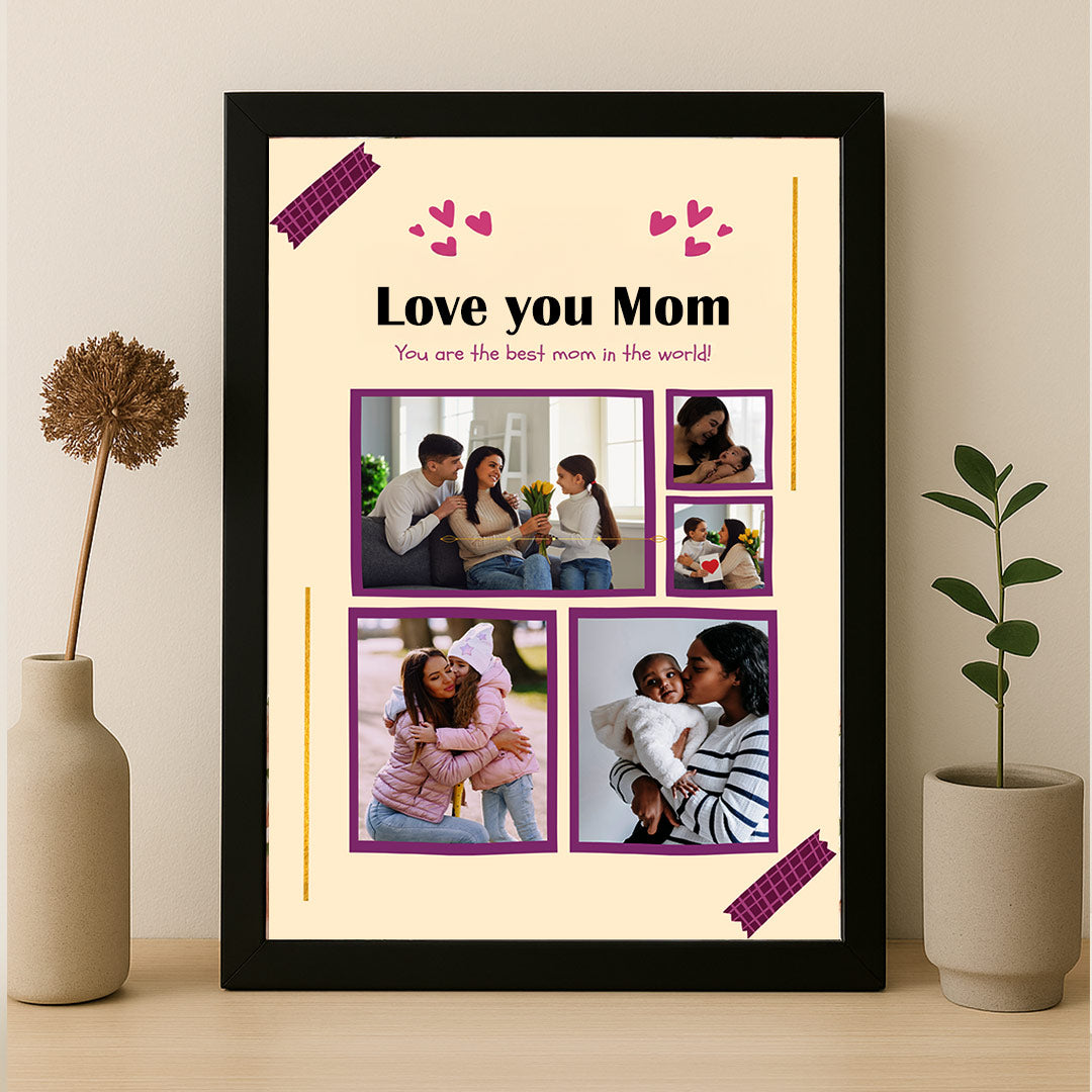 Love You Mom Photo Collage Frame – Custom Mother’s Day Gift | Love Craft Gifts