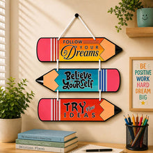 Motivational Pencil Wooden Wall Hanging 8x10" | Inspirational Home & Office Wall Decor | Love Craft Gifts™