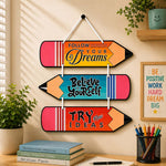 Motivational Pencil Wooden Wall Hanging 8x10 Inch | Love Craft Gifts™