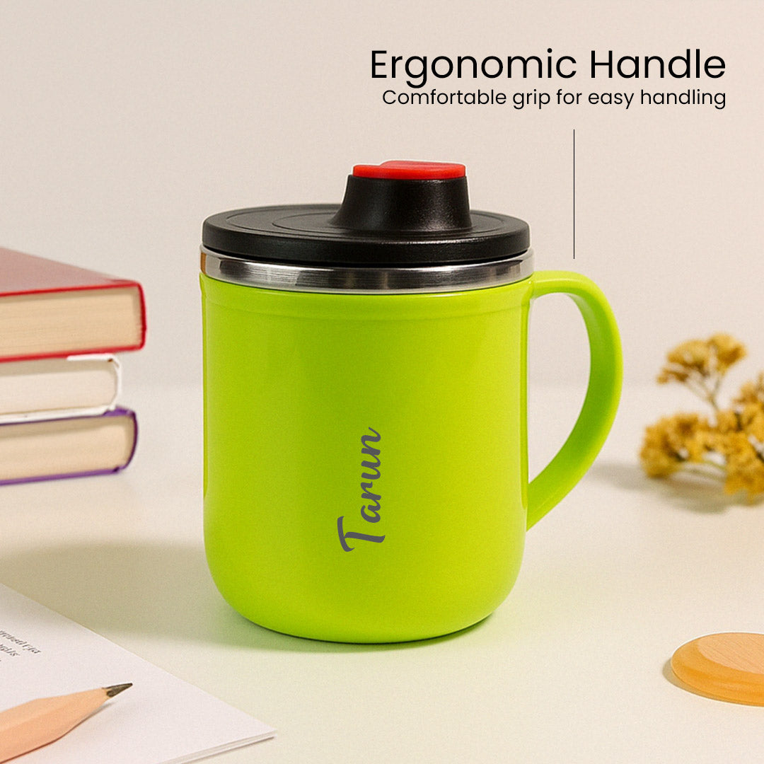 Customized Kids Steel Mug with Lid