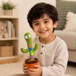Personalized Dancing Talking Cactus Toy for Kids & Babies | Rechargeable Singing Mimic Recording Plush Toy Gift for Boys & Girls | Love Craft Gifts™