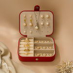 Red Customized Jewelry Travel Case with Name & Cartoon | Love Craft Gifts