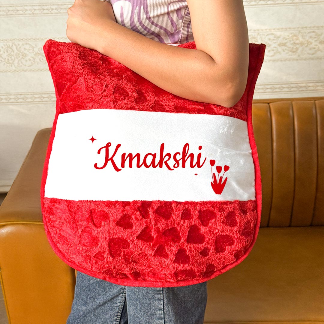 Personalized Red Velvet Name Bag | Love Craft Gifts
