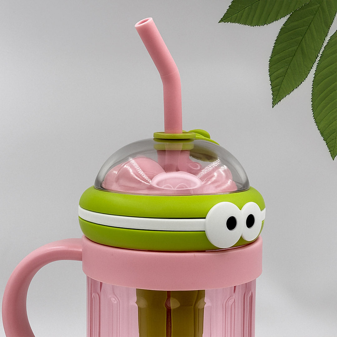 Personalized Cartoon Sipper Bottle with Straw | Custom Name for Kids | Love Craft Gifts