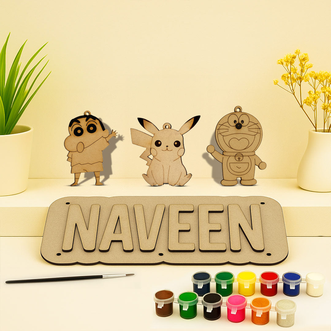 Custom Name Door Hanger – With Cartoon Danglers | Love Craft Gifts