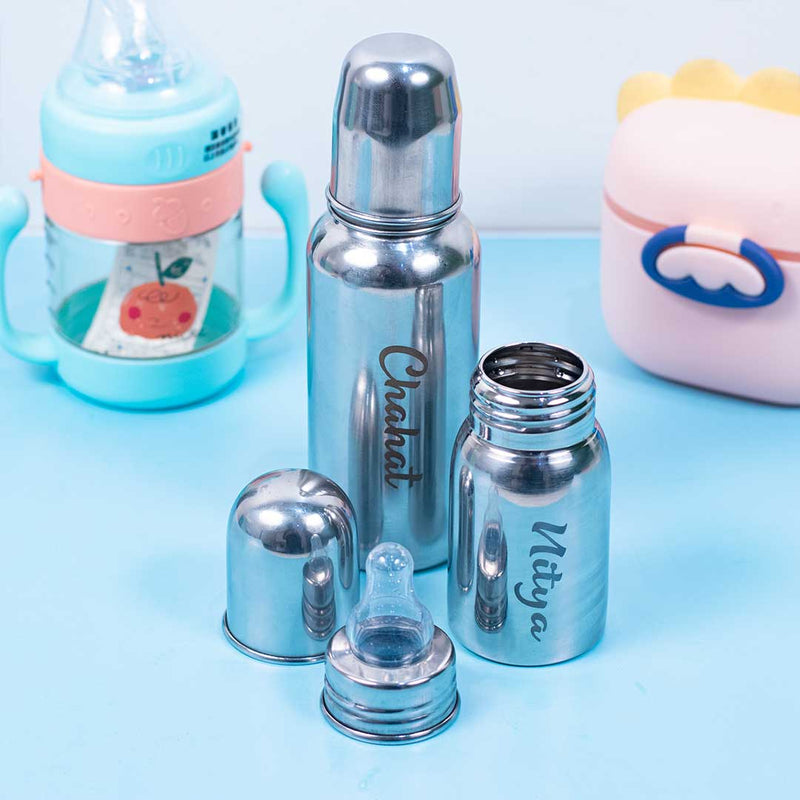 Personalized Kids Feeder / Stainless Steel Baby Bottle for Infant 