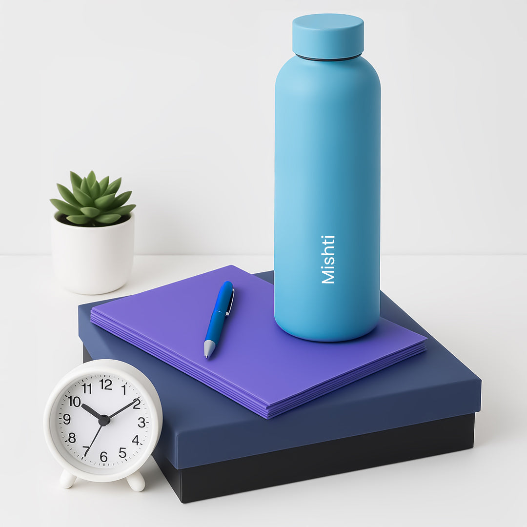 Personalized Corporate Gift Set – Custom Diary, Pen & Bottle Combo in Premium Box | Love Craft Gifts