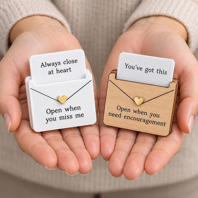 Open When Message Keepsake Set of 2, 2.5x3" for Couples & Friends | Love Craft Gifts™