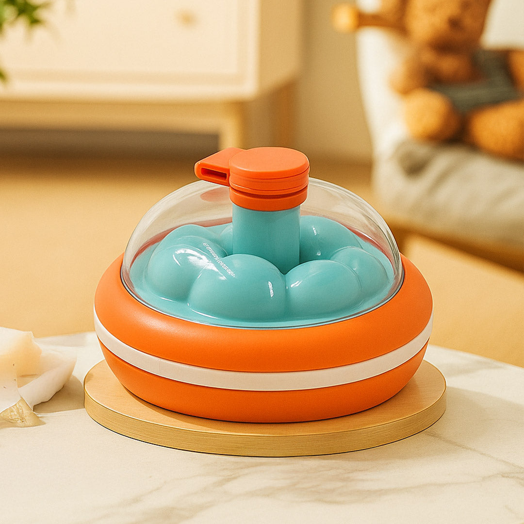 Personalized Cartoon Sipper Bottle with Straw – Aqua Orange | Custom Name | 3 Sizes | Love Craft Gifts