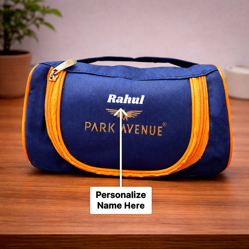 Personalized Park Avenue Luxury Grooming Collection 8-in-1 Grooming Kit for Men with Travel Pouch | Love Craft Gifts