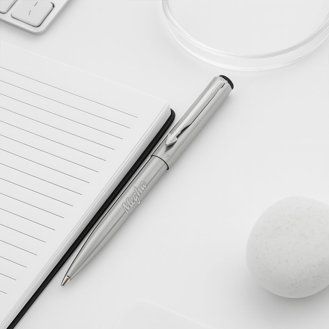 Parker Vector Stainless Steel Ball Pen - Personalized | Love Craft Gifts