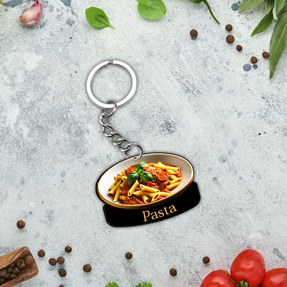 Customized Indian Food Keychain With Name | Love Craft Gifts
