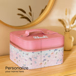 Personalized Pink Jewellery Storage Box with Patterned Base | Love Craft Gifts