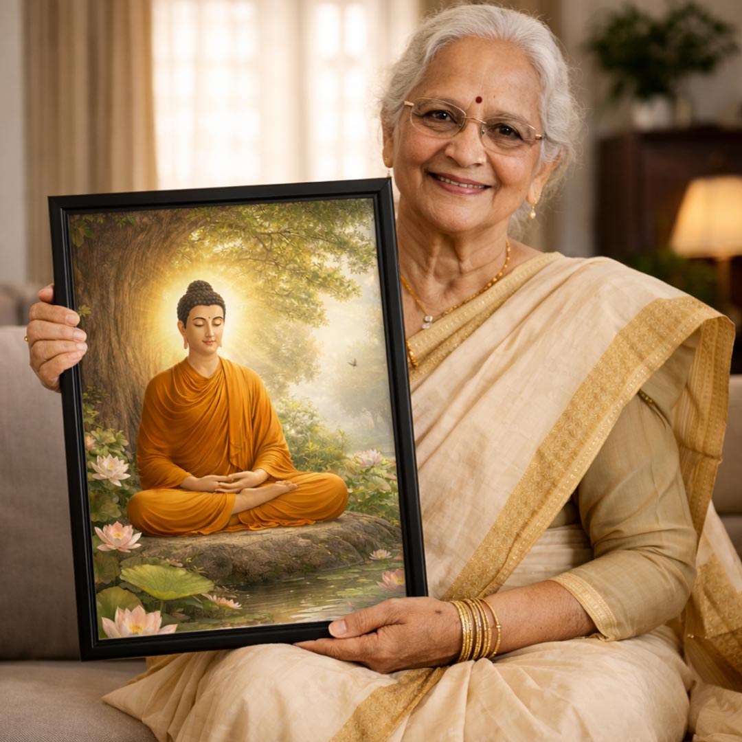 Lord Buddha Meditation Wall Frame – Spiritual Buddha Wall Art (Multiple Sizes) | Love Craft Gifts