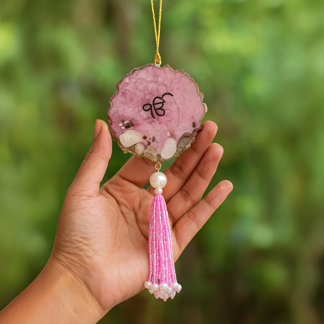 Pink Resin Car Hanger with Tassel | Love Craft Gifts