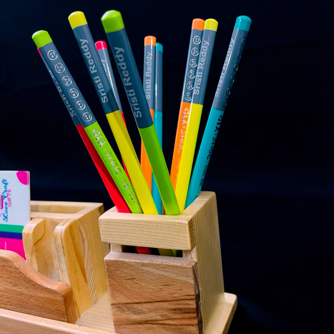 Personalized Pencils & Name Slip Stickers Combo Set