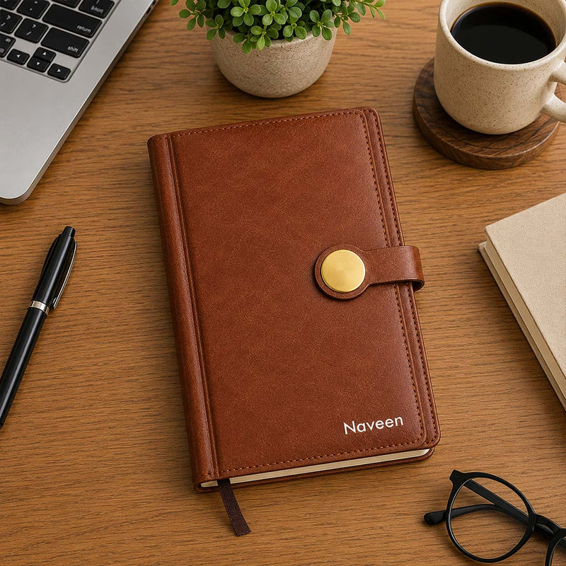 Personalized A4 Executive Diary with Custom Name & Logo | Premium Office Journal Gift for Professionals, Employees & Corporate Gifting - A4 | Love Craft Gifts™