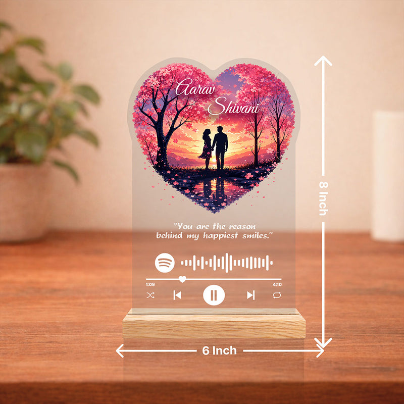 Personalized Acrylic Couple Name Stand | Spotify Music Plaque | Love Craft Gifts™