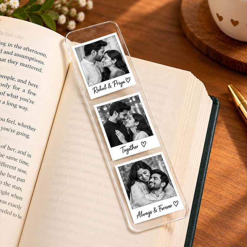 Personalized Acrylic Photo Bookmark 2x6" | Custom Couple Memory Gift | Love Craft Gifts™