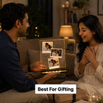Personalized Anniversary Photo Lamp 7x8" | 3 Couple Photos & Custom Names | Love Craft Gifts™