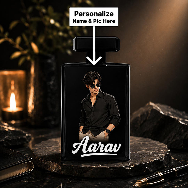 Personalized Bella Vita KLUB Man Perfume | Custom Photo & Name Bottle | Birthday Gift for Husband Boyfriend | Love Craft Gifts™