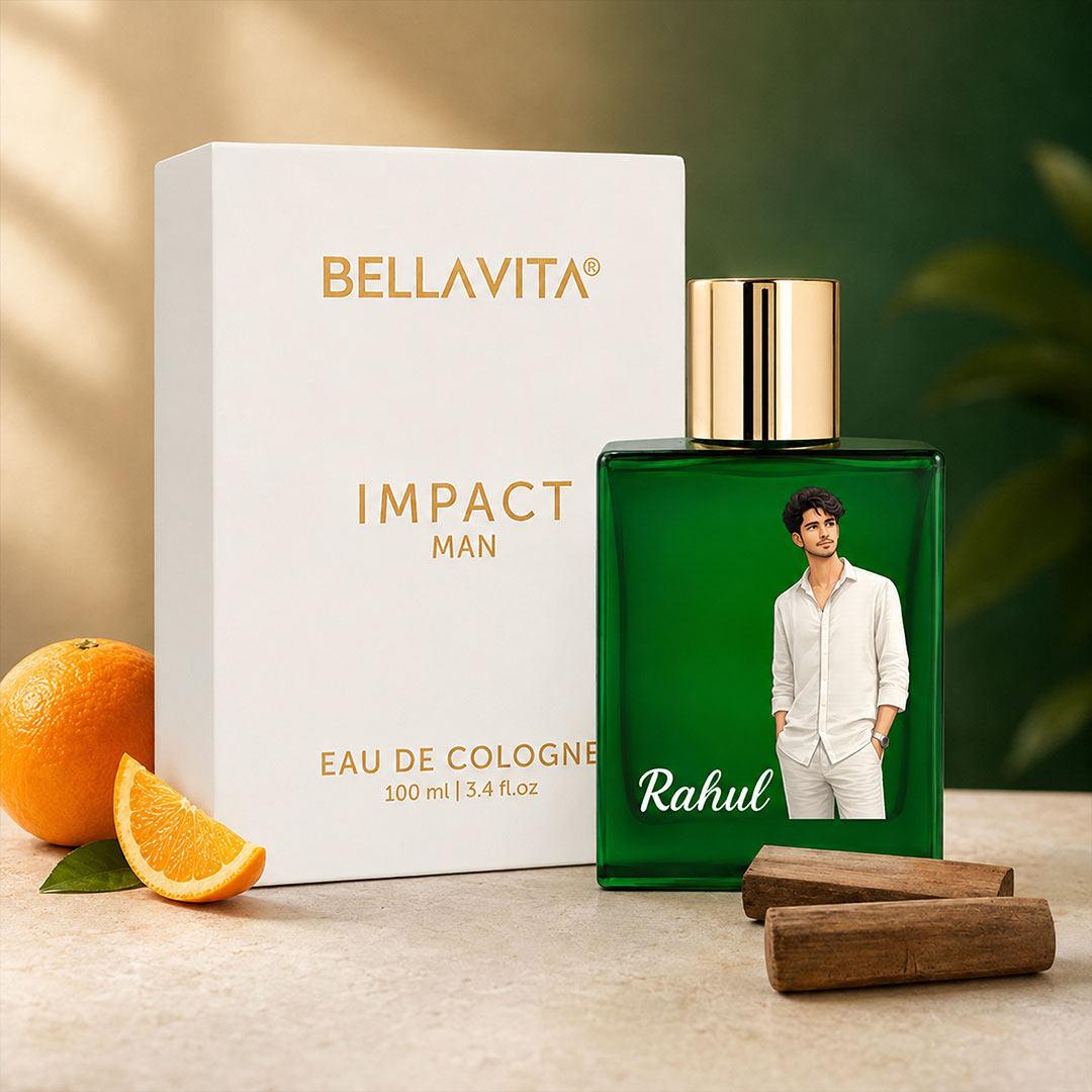 Personalized Bella Vita Perfume 100ml with Custom Photo & Name for Men | Love Craft Gifts™