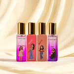 Customized Bella Vita Luxury Perfume Gift Set for Women – 4 x 20ml Fragrances with Name & Cartoon Personalization | Love Craft Gifts
