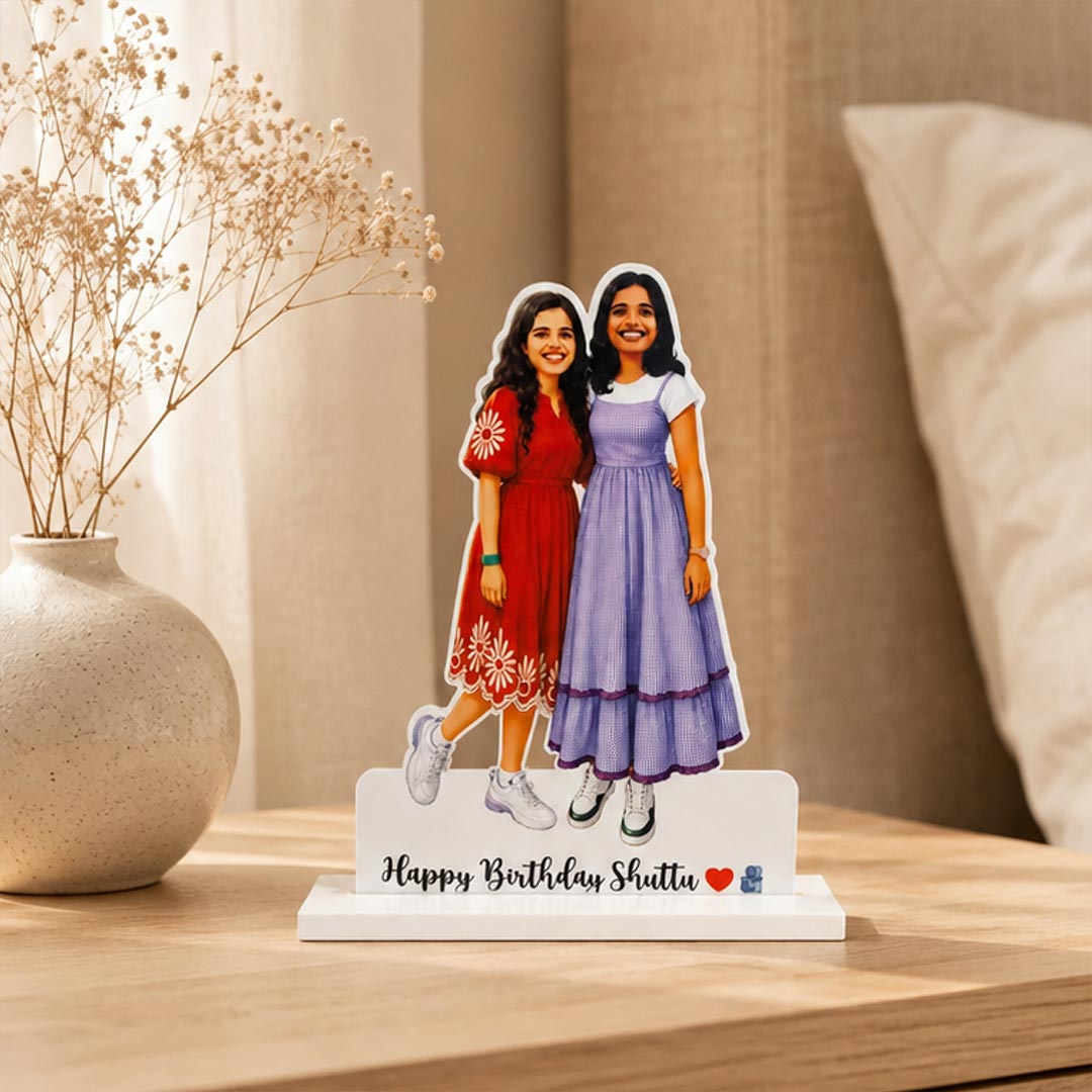 Personalized Best Friend Photo Cutout Stand 6x8" | Custom Friendship Gift