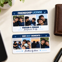 Personalized Best Friends Photo Card | Custom Pictures & Names Keepsake | Love Craft Gifts™