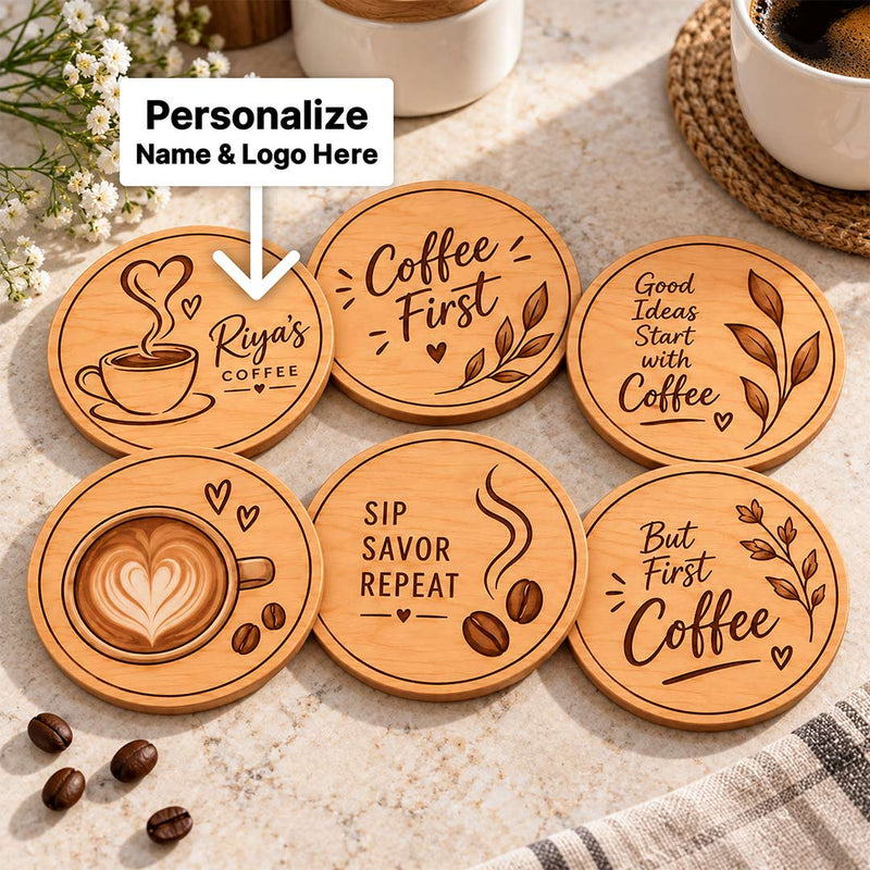 Personalized Beverage Coaster with Name & Quote Design | Love Craft Gifts™