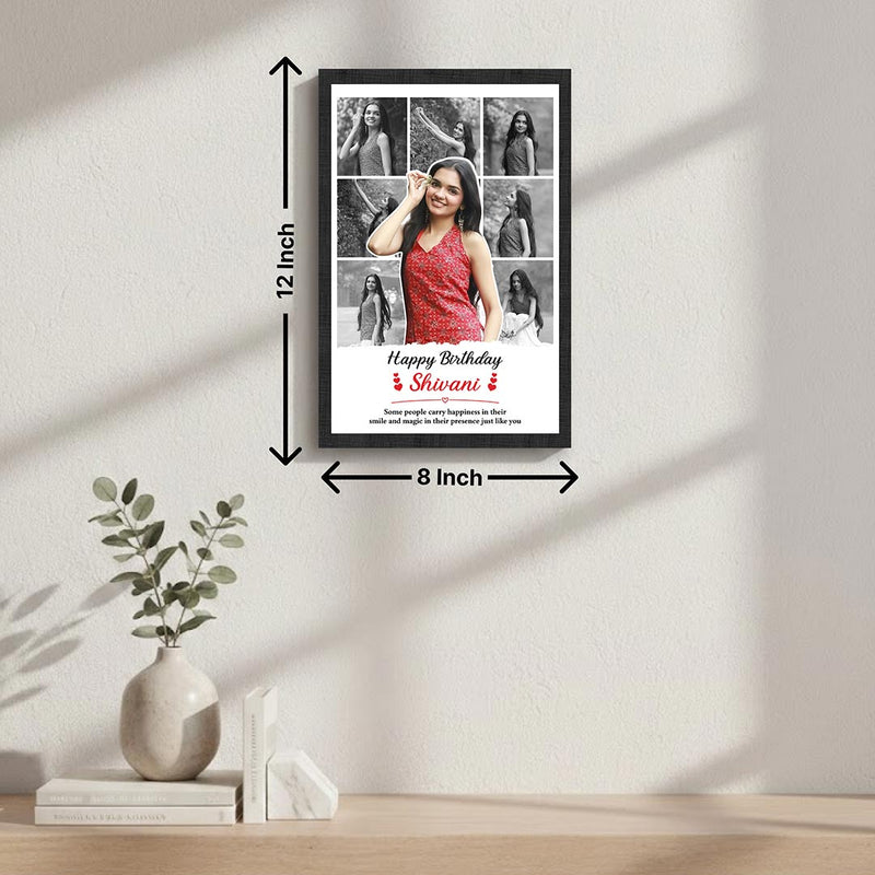 Personalized Birthday Picture Collage Frame | Custom Wooden Photo Wall Frame Gift for Her | Love Craft Gifts™