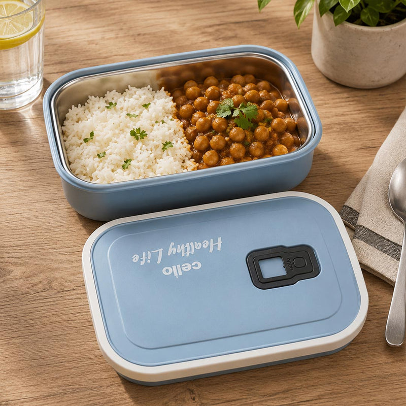 Personalized CELLO Fresh Pack 700ml Stainless Steel Insulated Lunch Box with Custom Name | Airtight Microwave Safe Tiffin Box for Kids, Office & Travel Use | Love Craft Gifts™