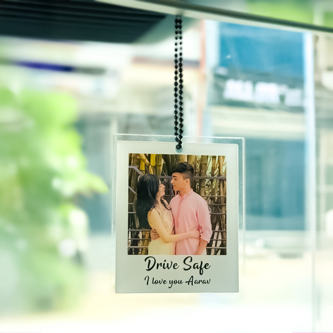 Personalized Car Hanger with Photo & Text –Acrylic Tag| Love Craft Gifts