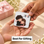Personalized Cartoon Couple Pocket Mirror | Love Craft Gifts™