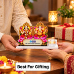 Personalized Corporate Diwali Desk Gift | Lakshmi Ganesha Pen Stand with Name & Logo